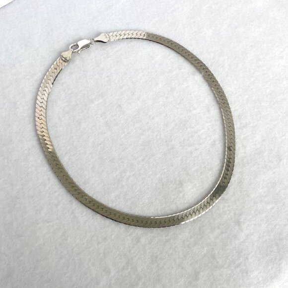 Sterling Silver 925 Italy 6.5MM Wide 16" Italian Herringbone Chain 23g - Picture 12 of 16